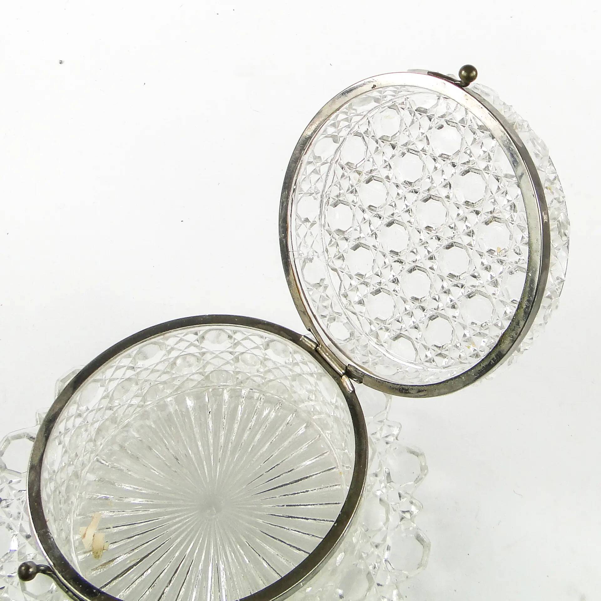 Art Deco bonbonniere, glass, HSG Ząbkowice, Poland, 1930s