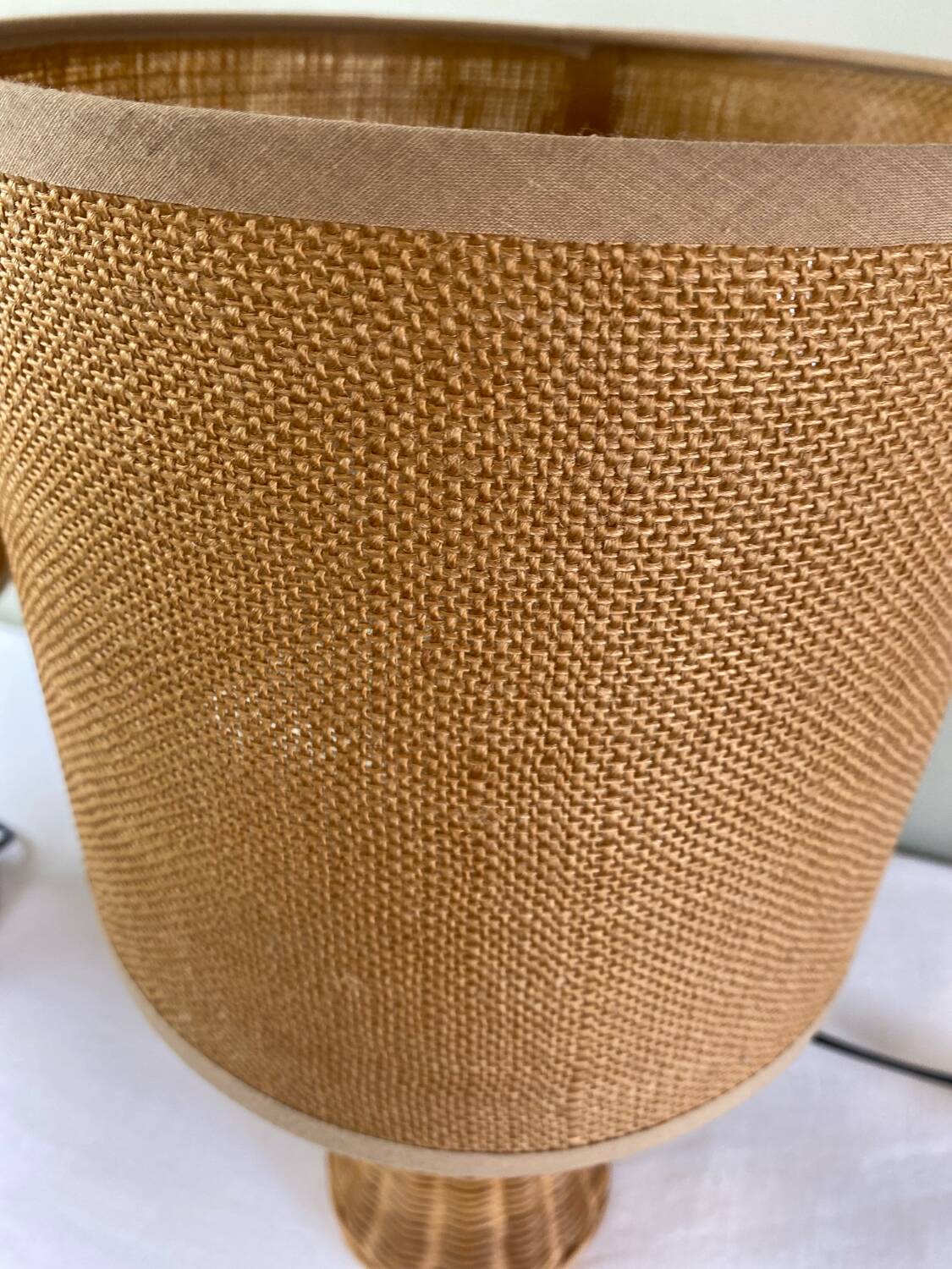 Pair of wicker lamps