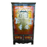 Chinese wardrobe with mother-of-pearl figures