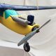 Modèle l’avion vers 1980 années avec moteur à l’essence en plastique dimension H-25cm- L-105- Pr-170