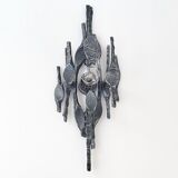 Brutalist wall lamp 1970 vintage