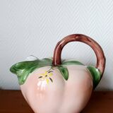 Vintage 1960s slipware fishing pitcher