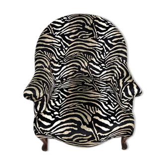 Zebre velvet toad armchair