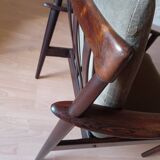 Pair of Danish Grete Jalk armchairs model Poul Jeppesen 56 in rosewood Denmark.