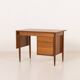Scandinavian mid century teak desk with extension by Austvoll Møbelfabrikk,