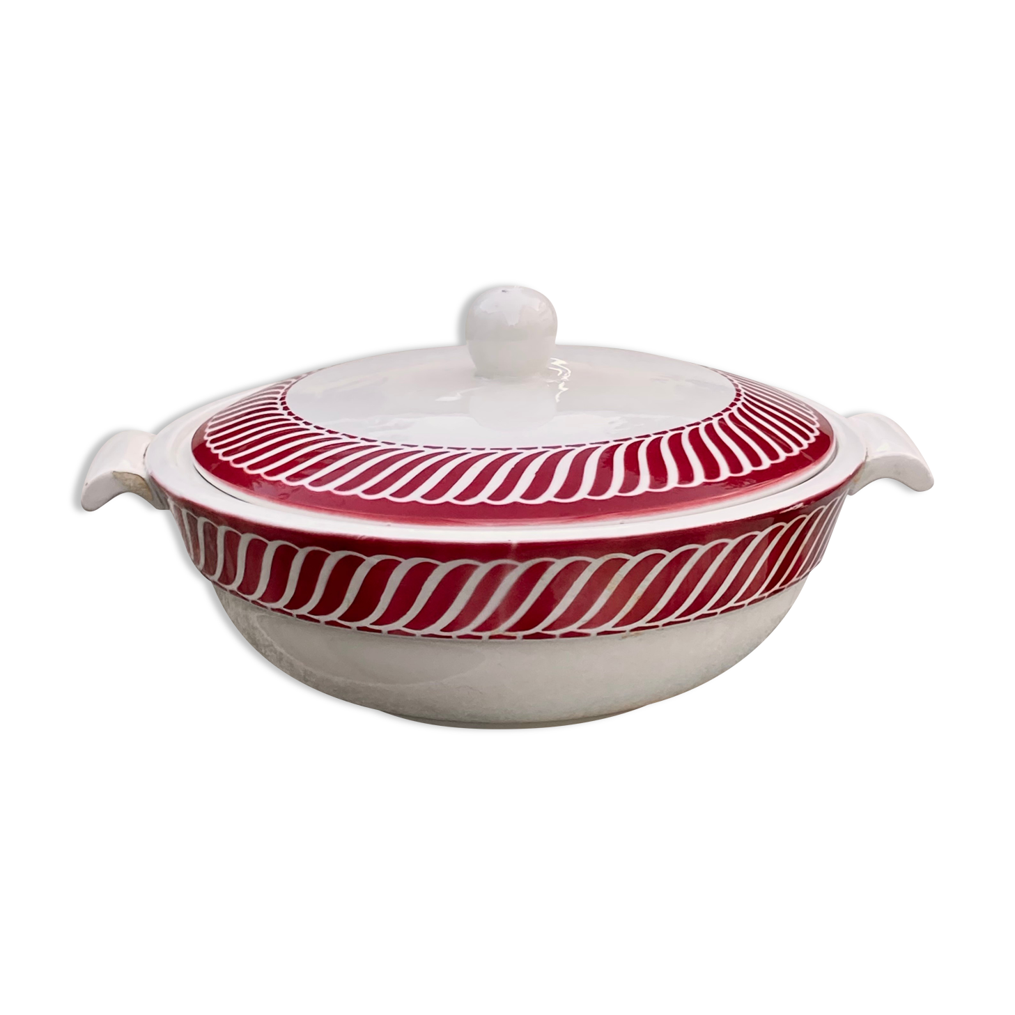 Soup tureen serving dish Digoin Sarreguemines