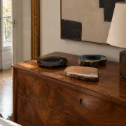 1970s Italian Agate Ashtrays/ Vide-Poche, Set of Three Natural Stone Trays