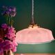 Vintage pink opaline pendant light