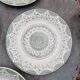 Lot of 8 flat plates in antique English earthenware, fine ware, with patterns.