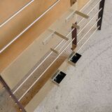 Vintage Scandinavian teak and aluminum coat holder