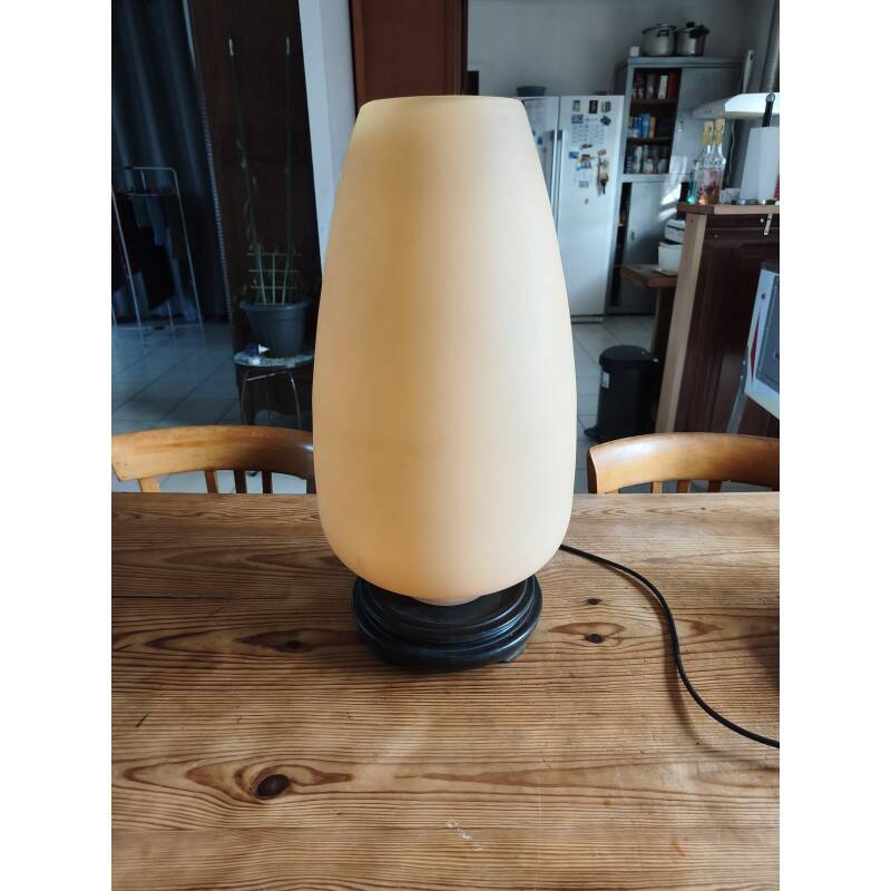 Lampe opaline saumon année 60