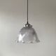 Ancienne suspension verre holophane 25,5 cm vintage