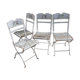 L M monogrammed metal garden chairs