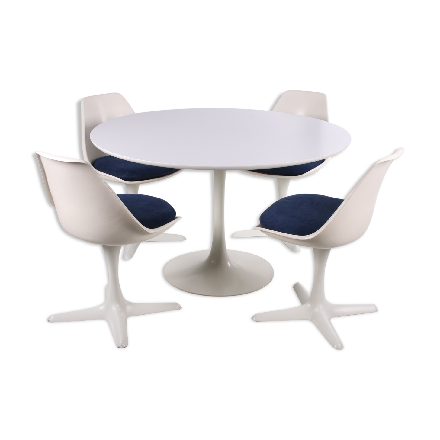 Set of table with 4 chairs designed by Maurice Burke made by Arkana