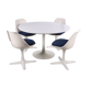 Set of table with 4 chairs designed by Maurice Burke made by Arkana