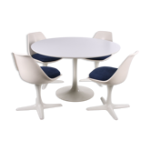 Ensemble de table avec 4 chaises conçues par Maurice Burke réalisées par Arkana
