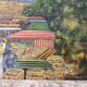 Tableau Huile sur Toile - Paysage marché Breton Signé Chateaugiron