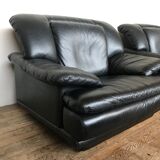 Authentic vintage armchairs leather Italian style quality top 1970