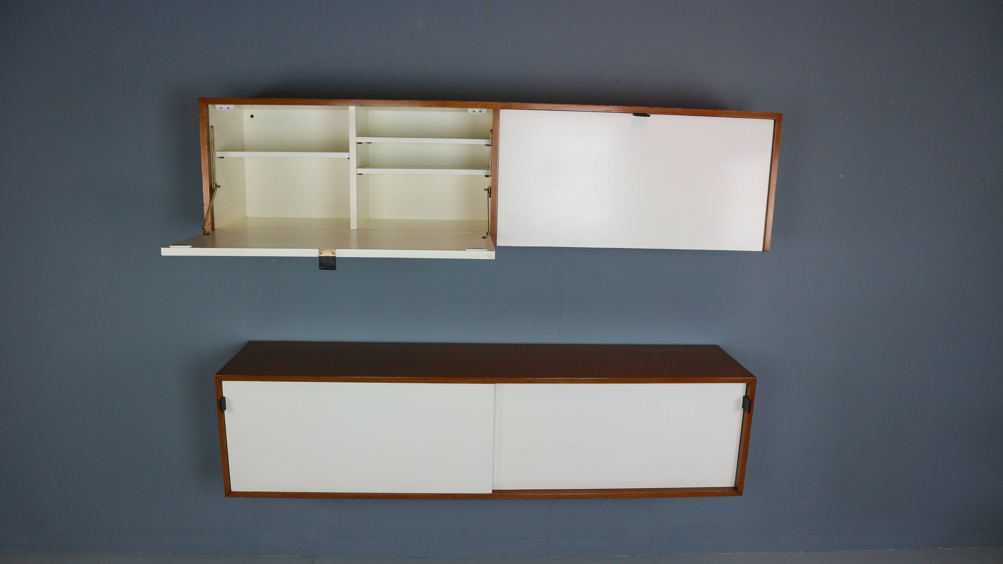 Florence Knoll for Knoll set of two hanging cabinets, model 121 + 123 W-1, 1947