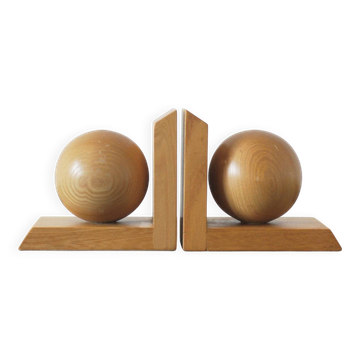 Mid-Century Modern Wooden Bookends, 1950s, Set of 2