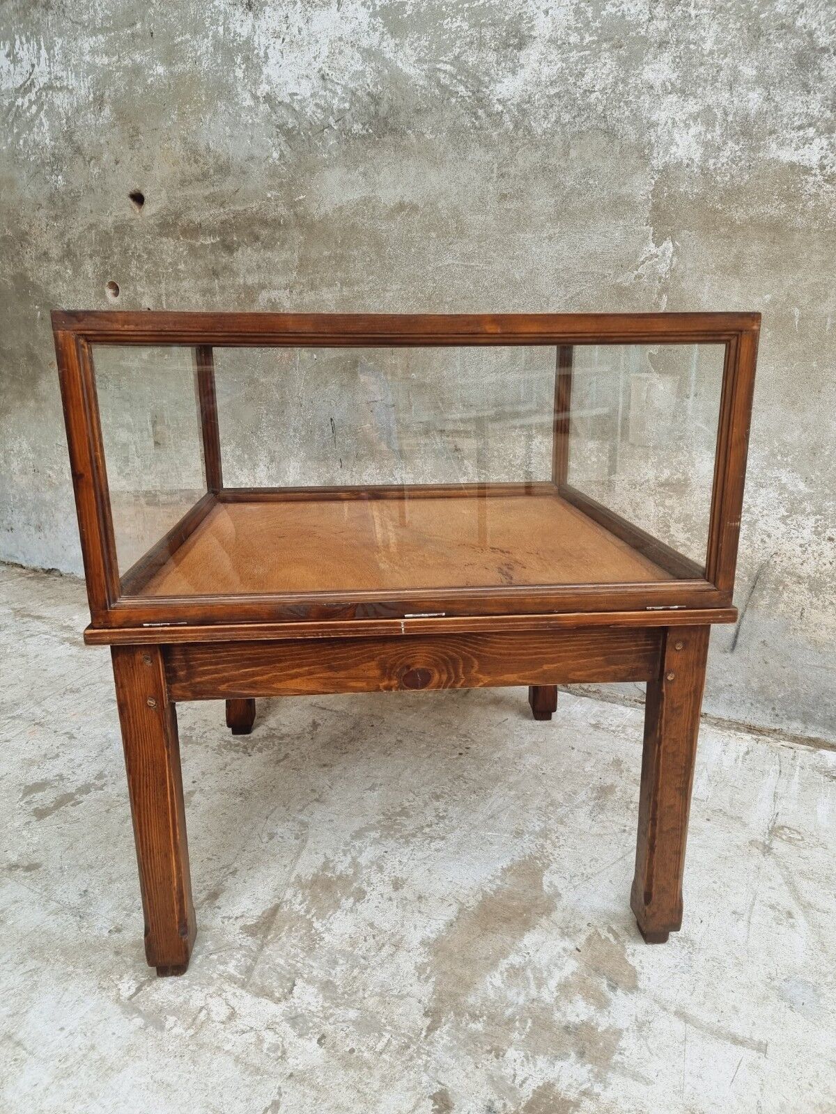 Old display cabinet shop display case or museum cabinet