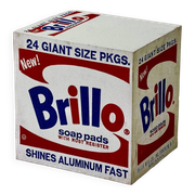 Original vintage pop art poster reissue of Andy Warhol's "Brillo Box 1964".