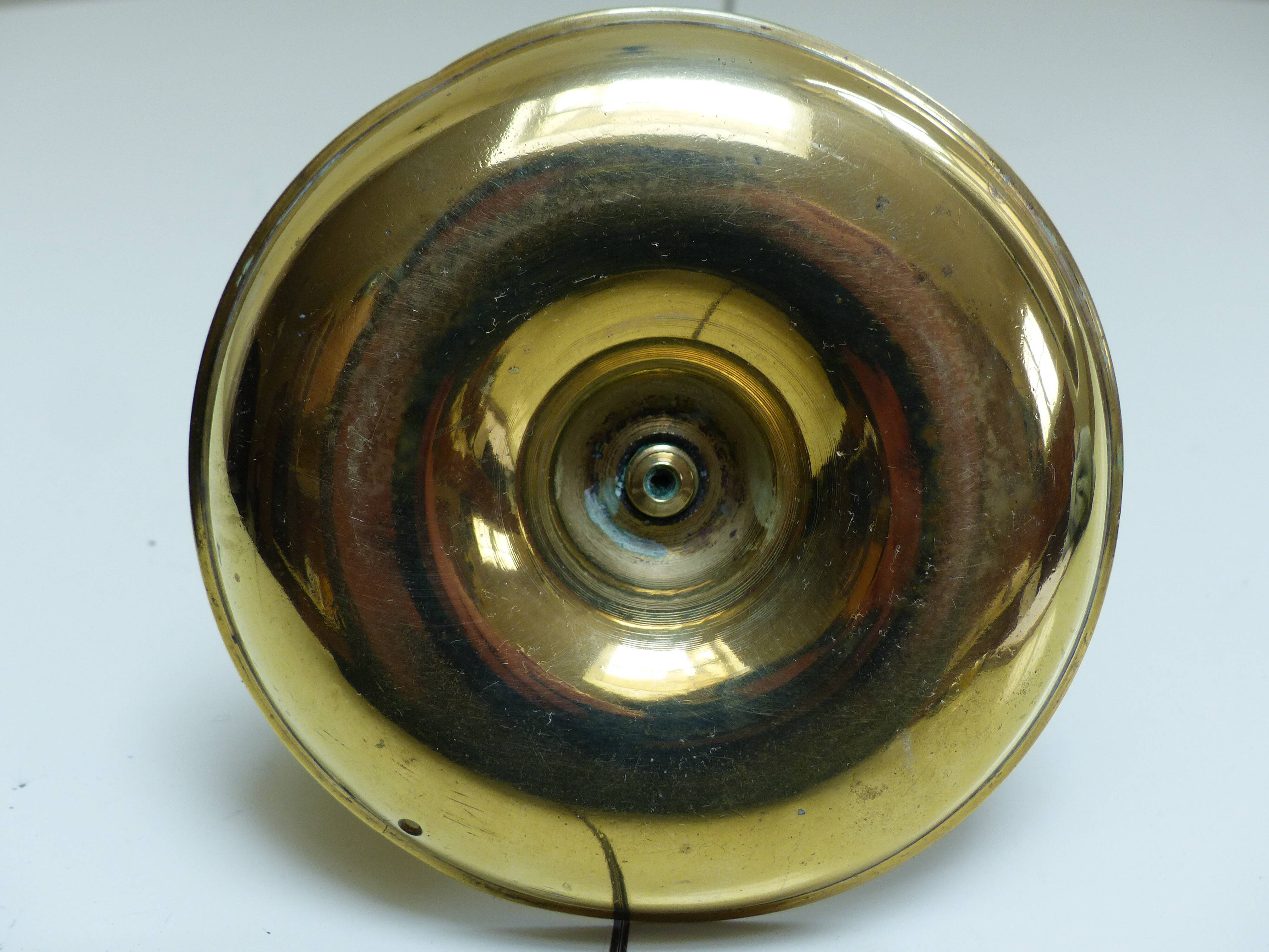 Telescopic candle holder gilded brass