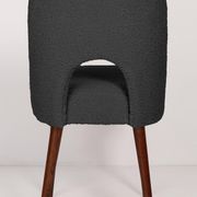 Chaise 'Shell' en bouclé gris foncé, années 1960