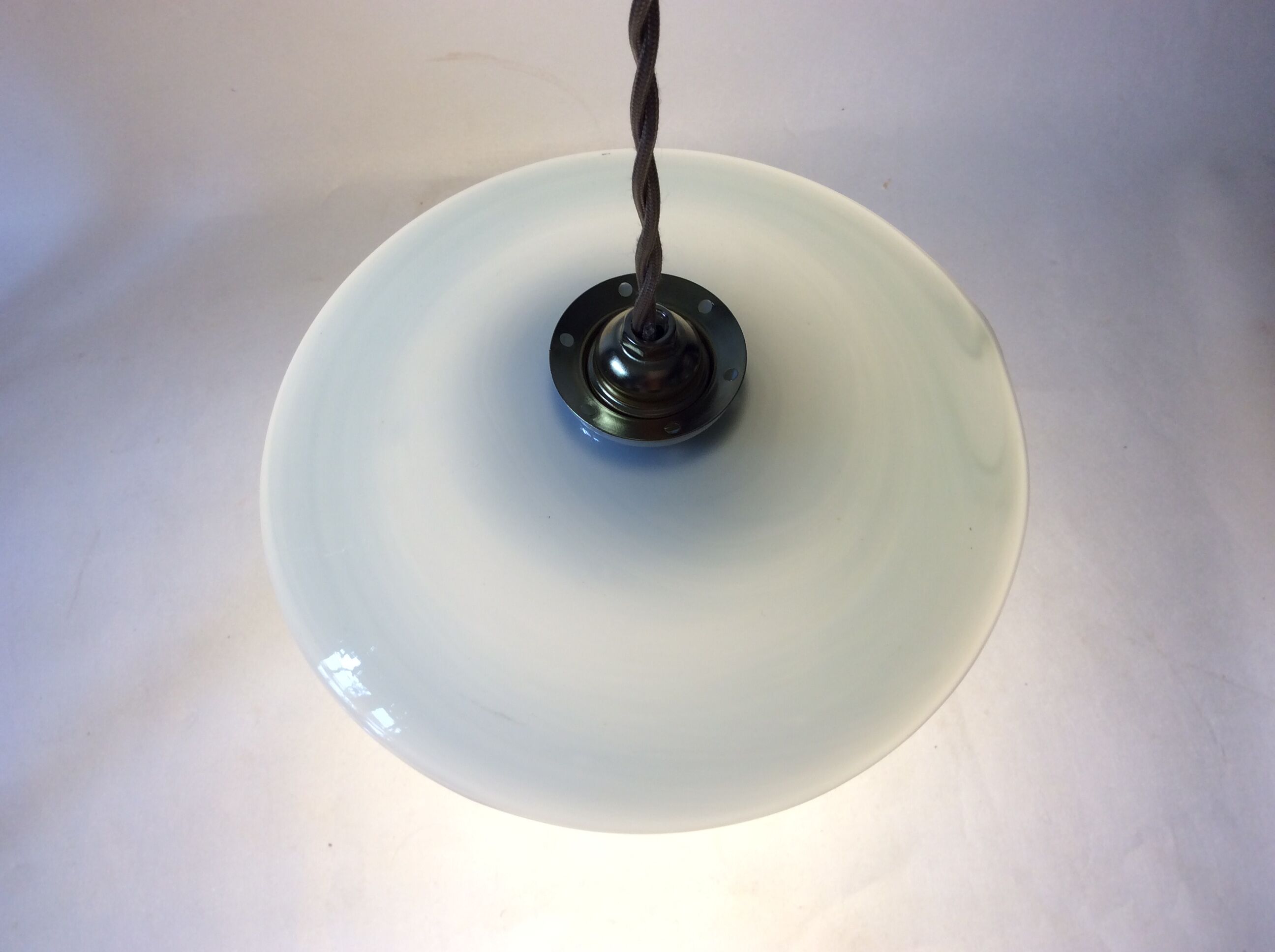 Vintage opaline hanging lamp