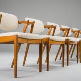 Dining Chairs Model 42 in Teak, Kai Kristiansen for Schou Andersen, 1960s,