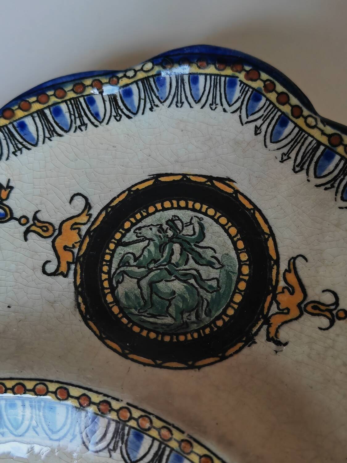 Gien plate, 19th century