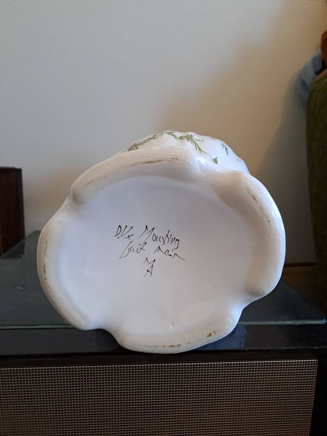Moustiers Vase Signed.