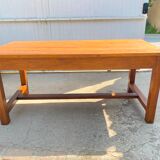 Solid oak dining farmhouse table with 1 drawer 1950 165x78x73cm