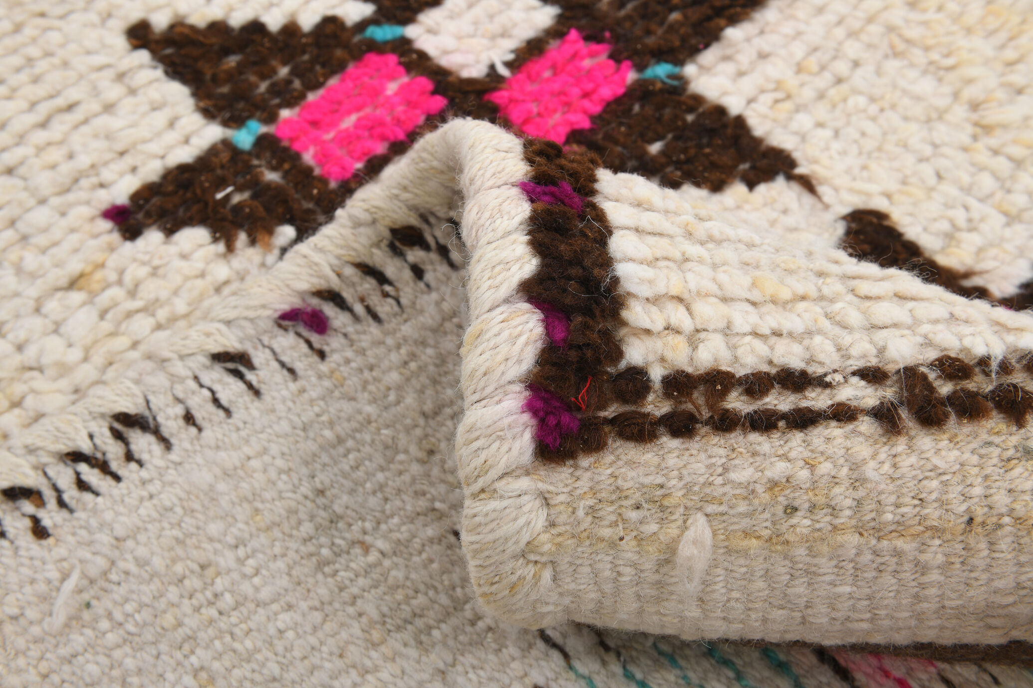 Tapis coureur beige & marron