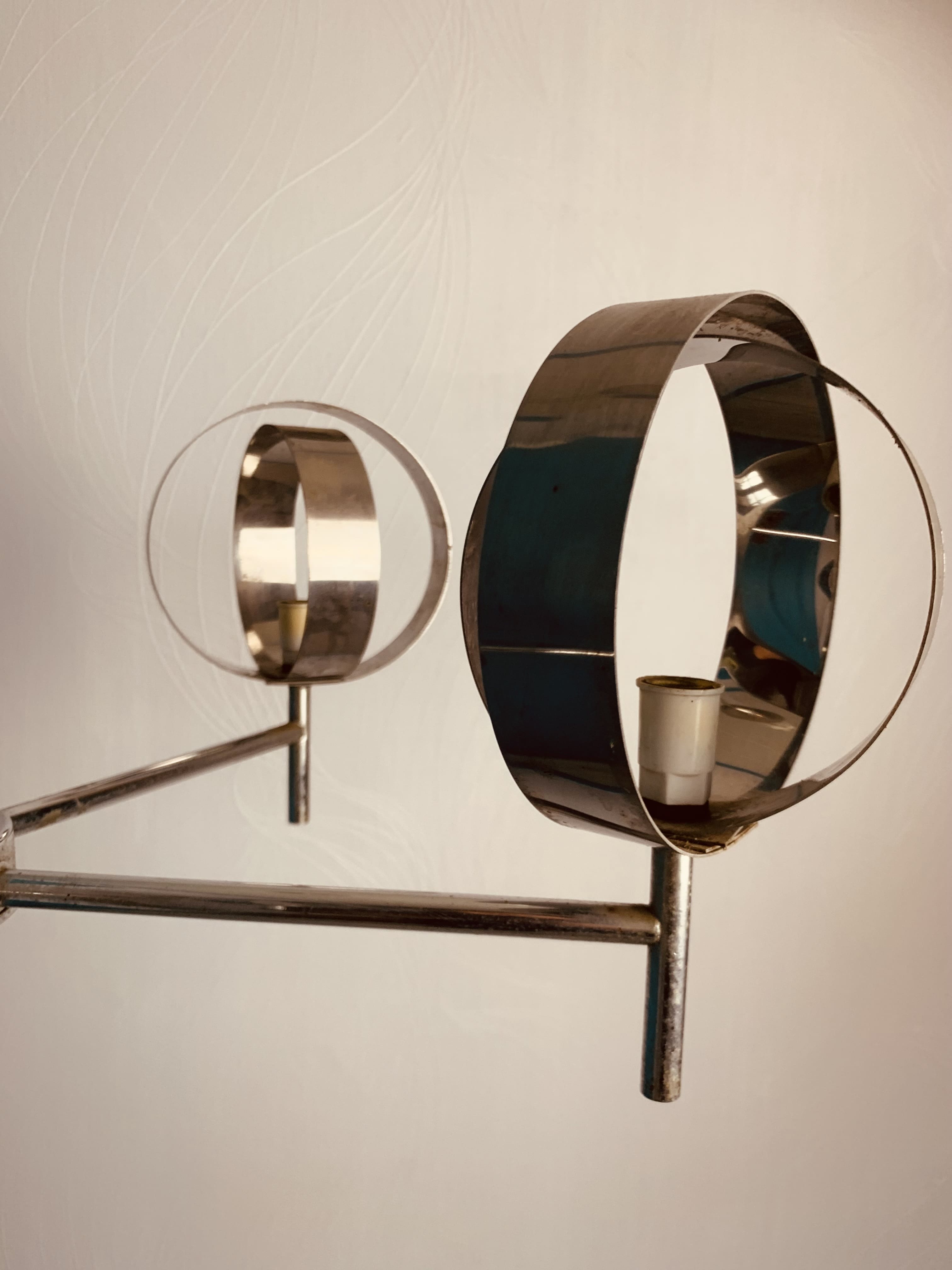 Chrome chandelier 5 spheres