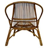 Vintage Rattan Chair Dirk Van Sliedregt Rohe Noordwolde 1960