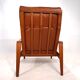 Fauteuil en cuir teck Komfort par Arne Wahl Iversen, 1960