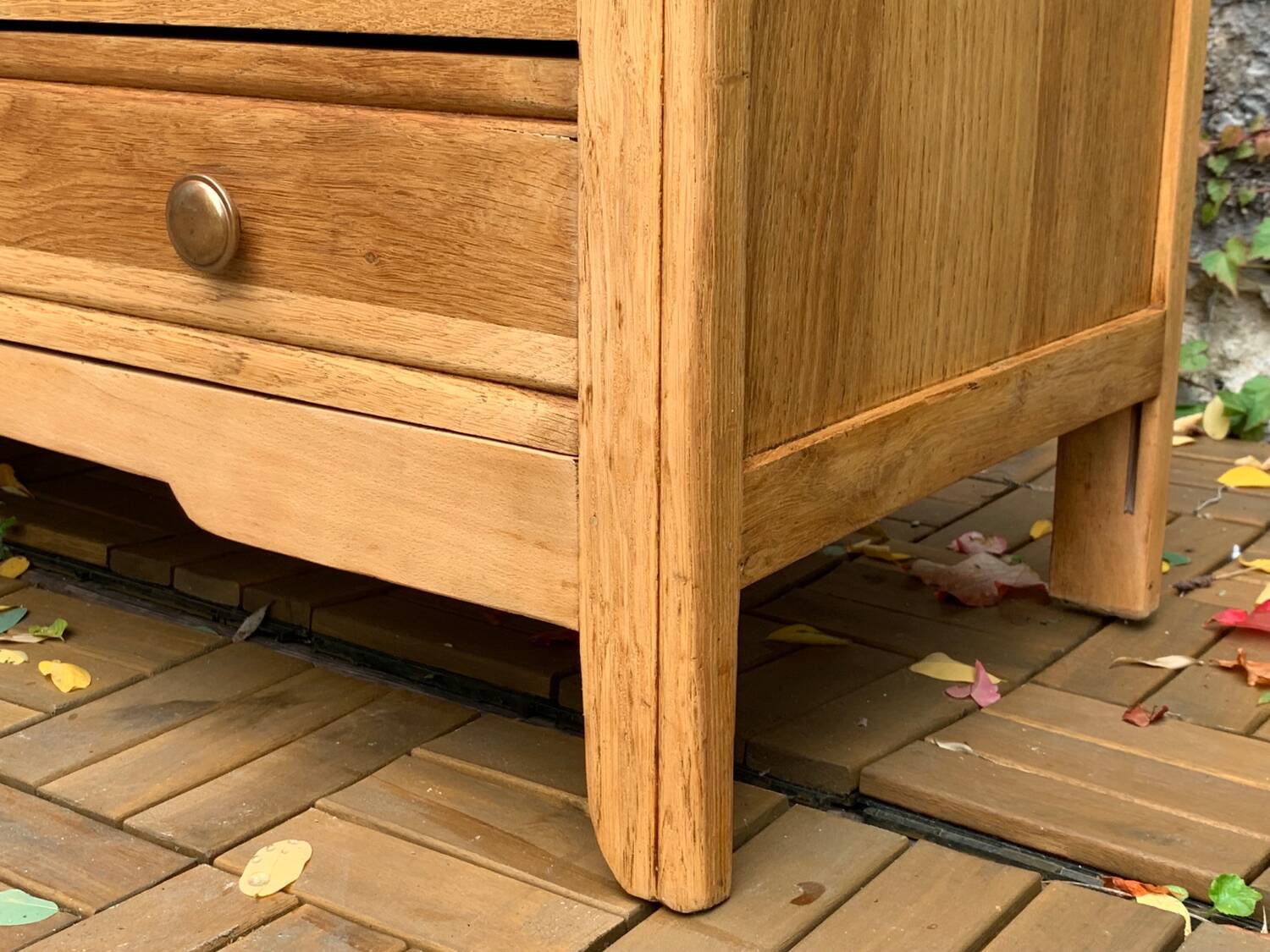 Art deco raw oak chest of drawers 1930