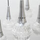 Chandelier suspension waterfall 5 globes Philips 1960-70