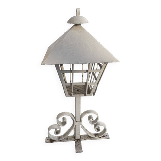 Wrought iron outdoor lamp