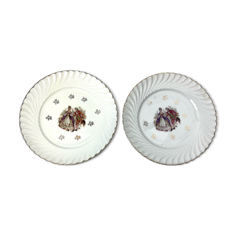 2 assiettes Luneville tradition prince et princesse