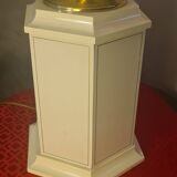 Living room lamp from Maison Dauphin 1970 to 80 cream hand-painted lampshade