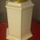 Living room lamp from Maison Dauphin 1970 to 80 cream hand-painted lampshade