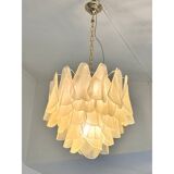Contemporary Modern Sanded Champagne "Rondini" Murano Chandelier by Simoeng