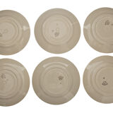 6 Dessert plates Chantal / earthenware KG Luneville n°2