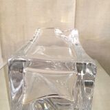 Magnificent rectangular crystal vase of daum years 1960 1970