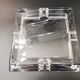 Imposing minimalist vintage crystal ashtray from the 70s
