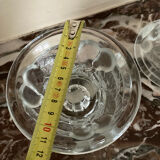 Pair of fruit-shaped glass candlesticks