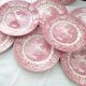 12 assiettes à dessert anglaises