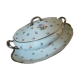 soup and porcelain dish Limoges floral decoration